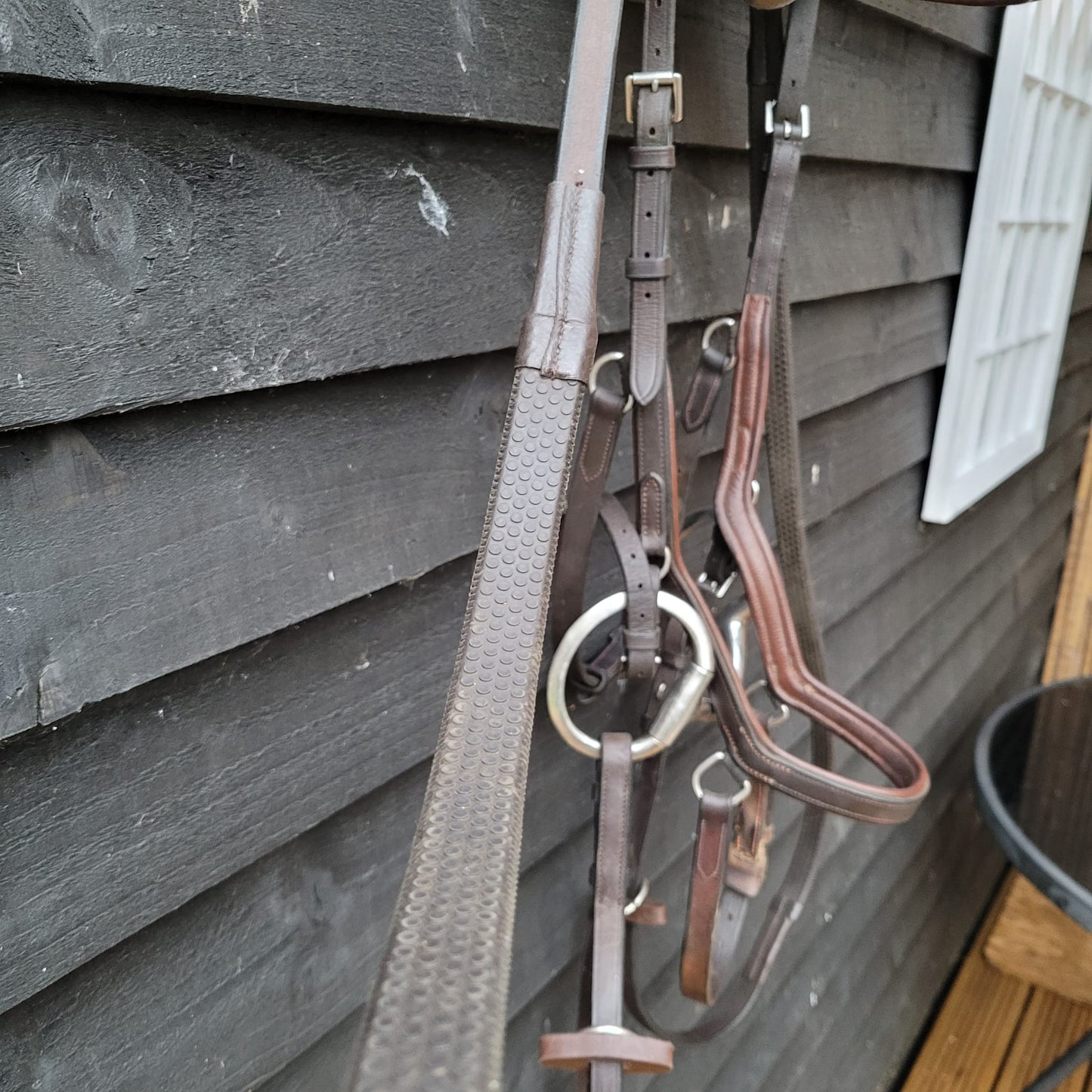 Micklam Bridal Brown Leather (Size LH) Complete with Reins, Bit and Martingale