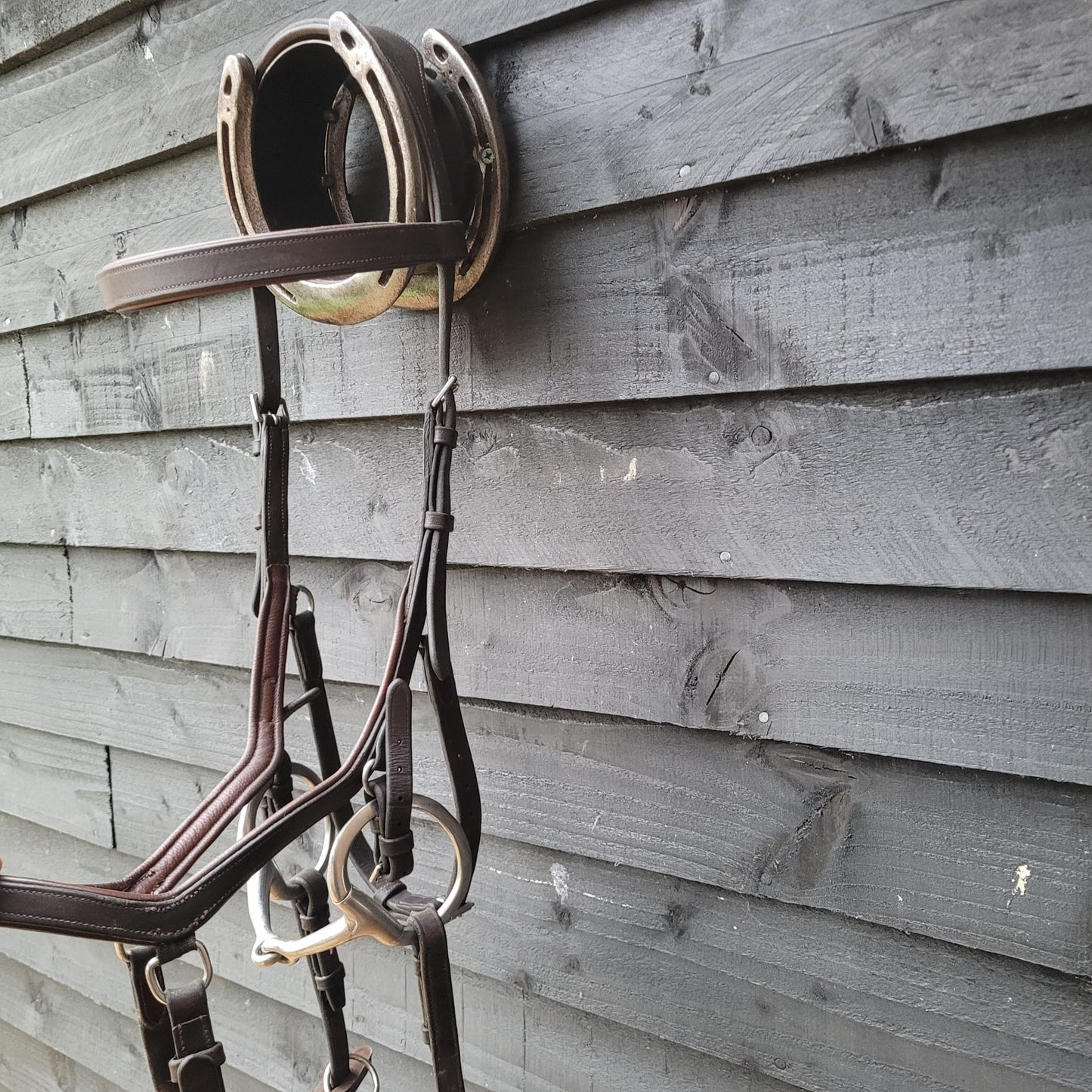 Micklam Bridal Brown Leather (Size LH) Complete with Reins, Bit and Martingale