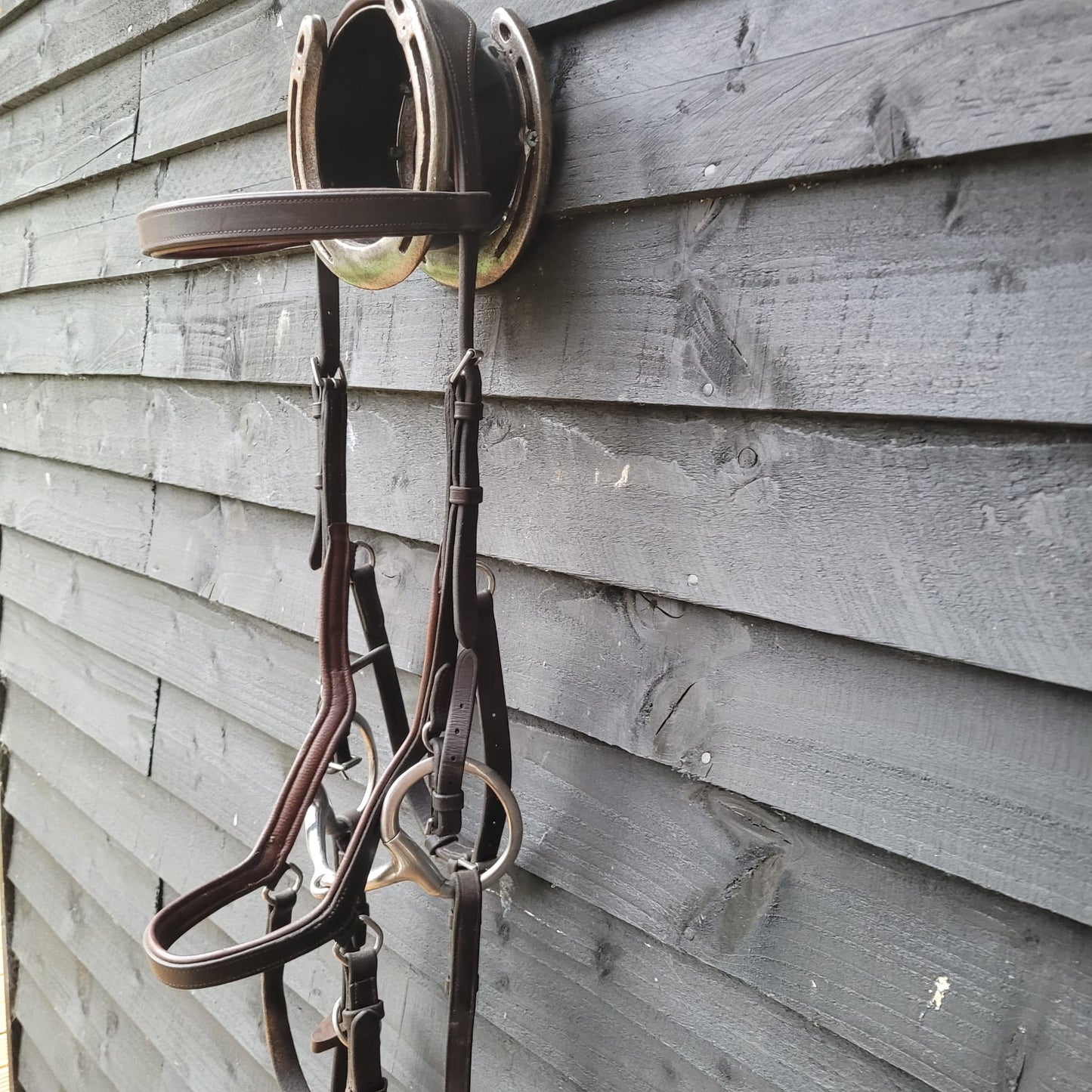Micklam Bridal Brown Leather (Size LH) Complete with Reins, Bit and Martingale