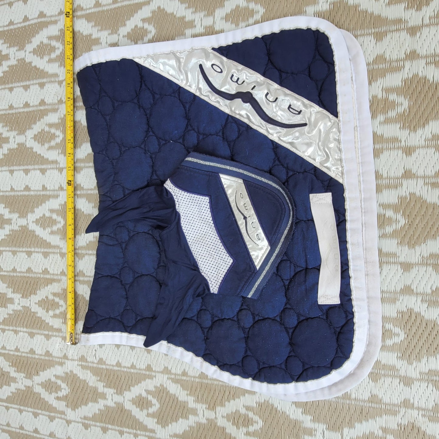 Animo Blue Saddle Pad and Ears Size Pony/ Cob Good Condition