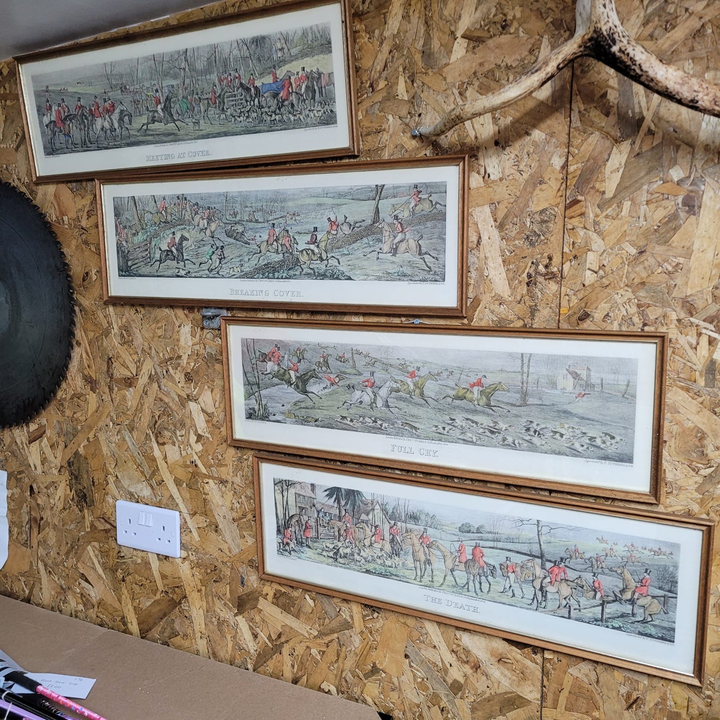 Set of Four Fox Hunting Prints