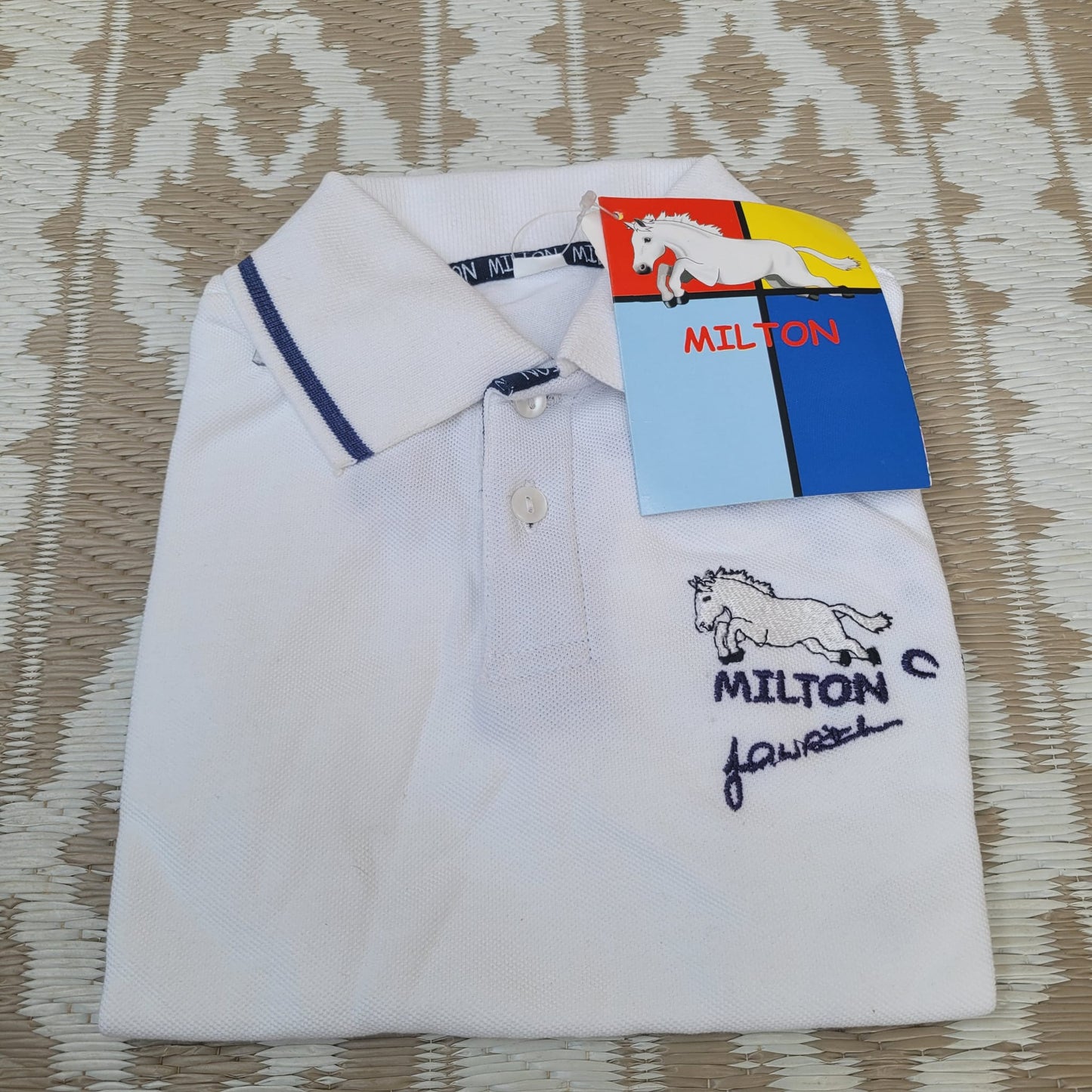 New Kids Milton White Polo Shirt Size 5/6 Years