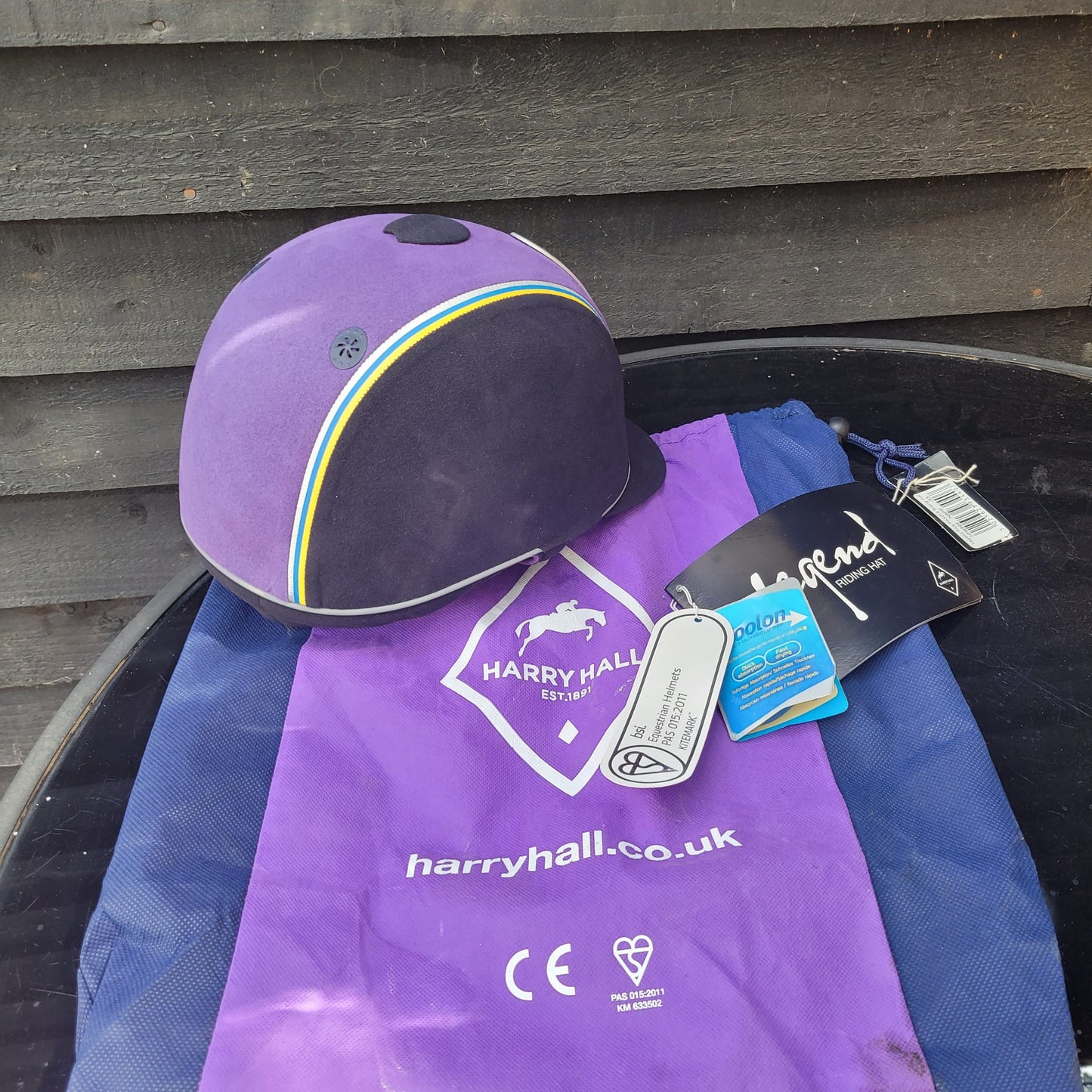 NEW Purple Harry Hall Legend Riding Hat Size 6 1/2 53cm