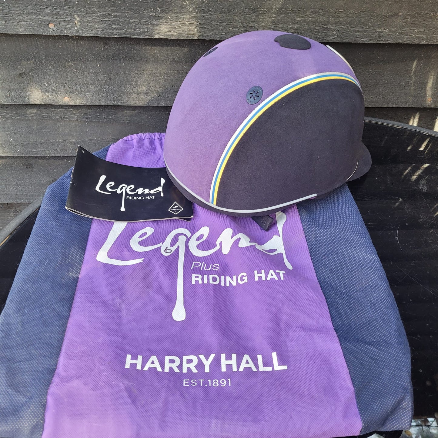 NEW Purple Harry Hall Legend Riding Hat Size 6 5/8 54cm