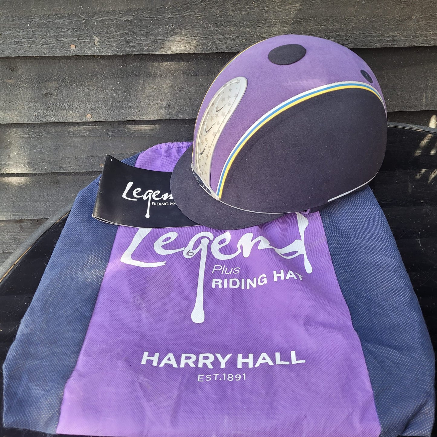NEW Purple Harry Hall Legend Riding Hat Size 6 5/8 54cm