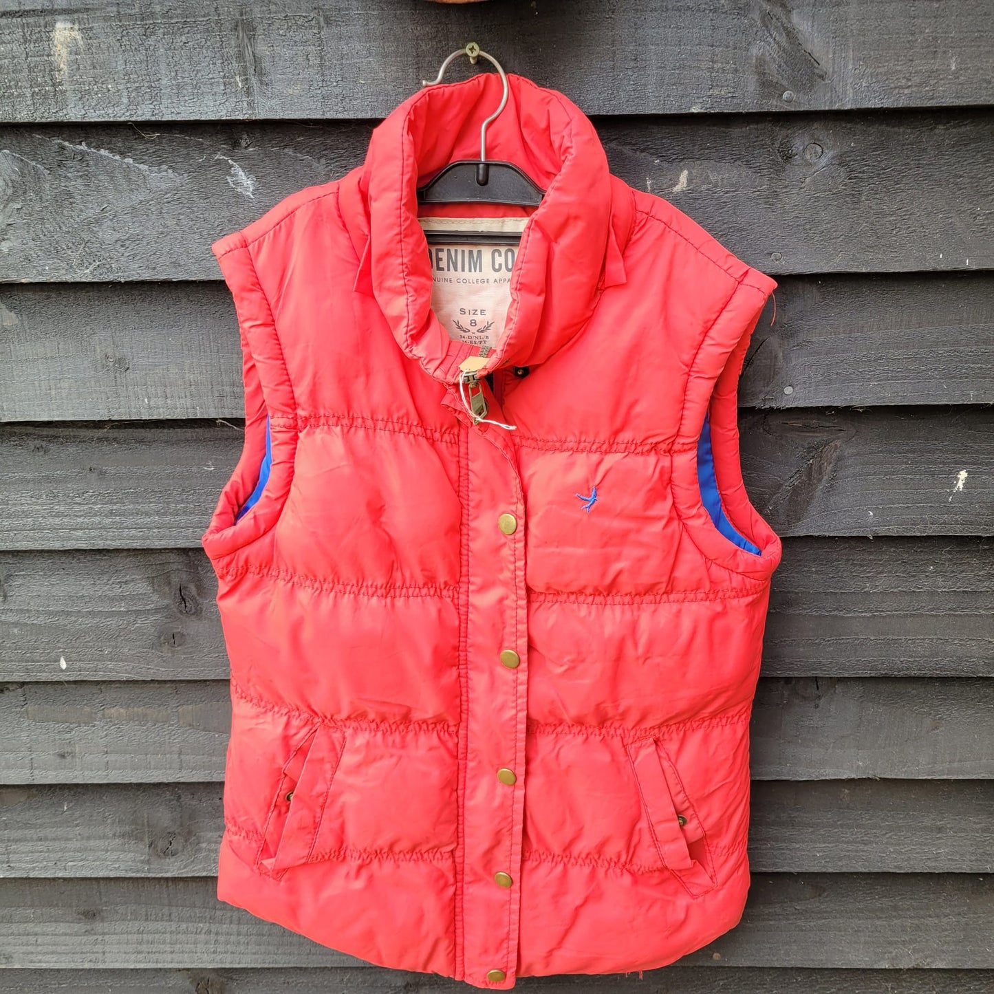 Red Quilted Gillet UK8