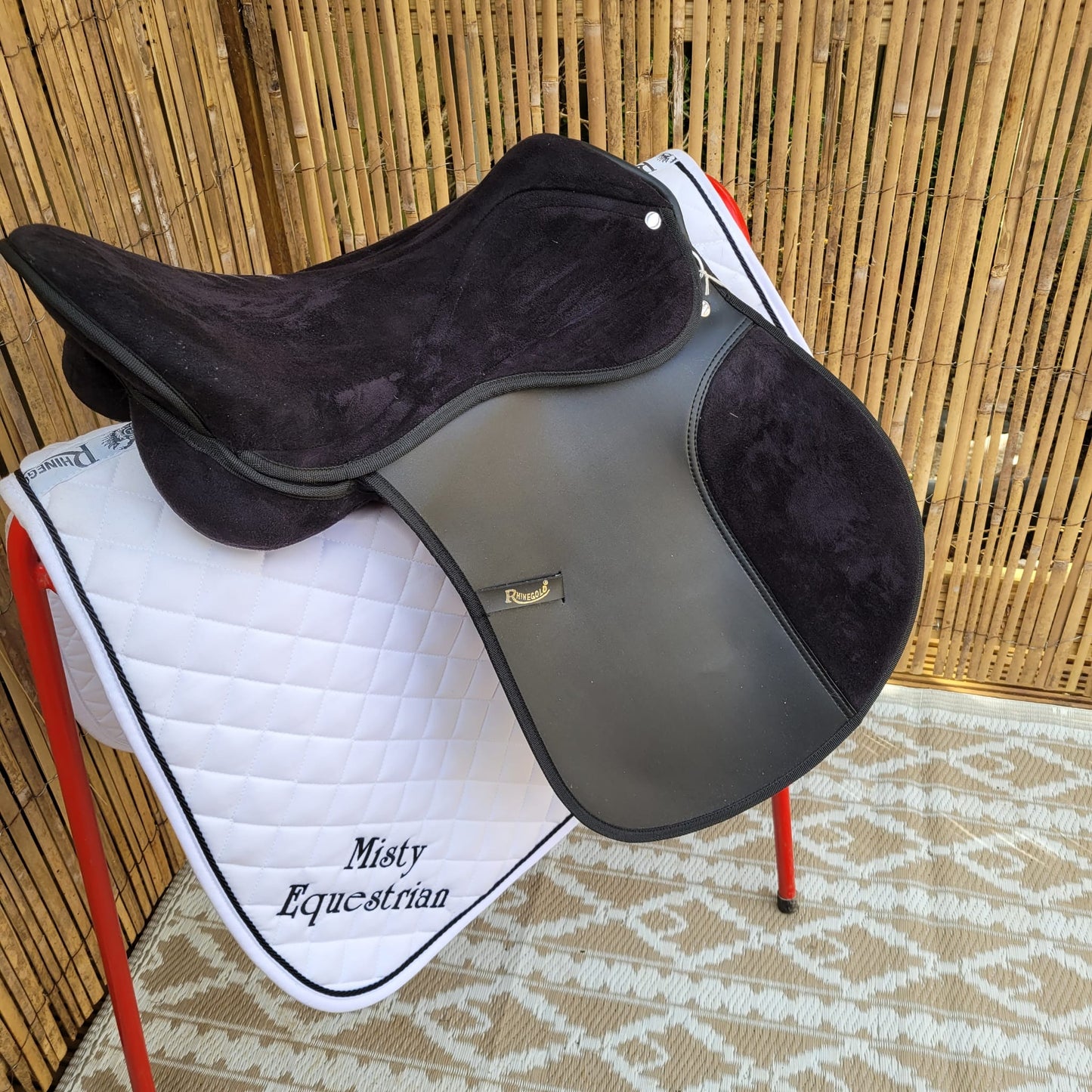 Rhinegold 17" Synthetic Black Saddle