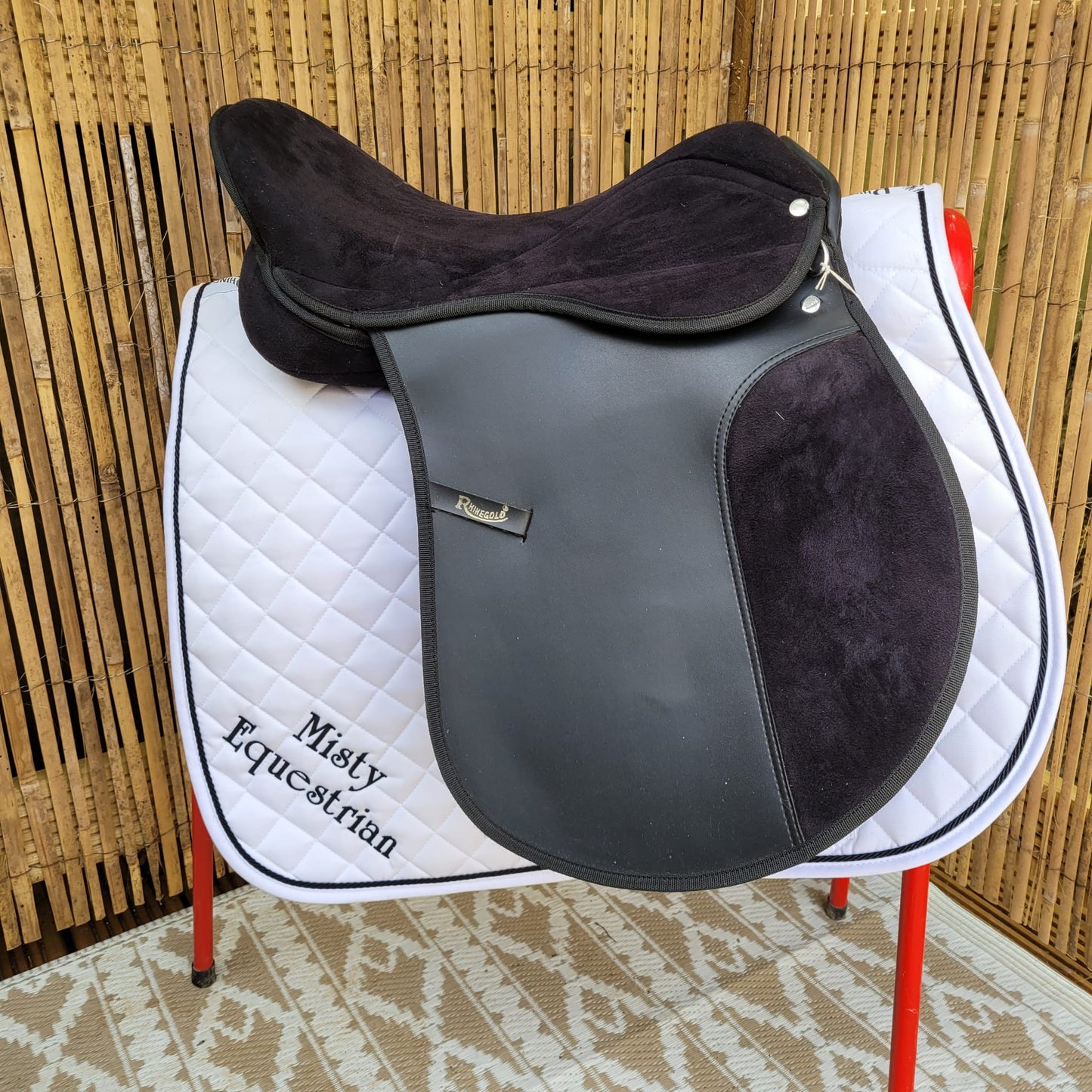 Rhinegold 17" Synthetic Black Saddle