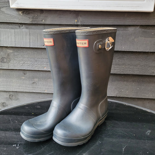Hunter Wellies in Blue (Kids Size 10)