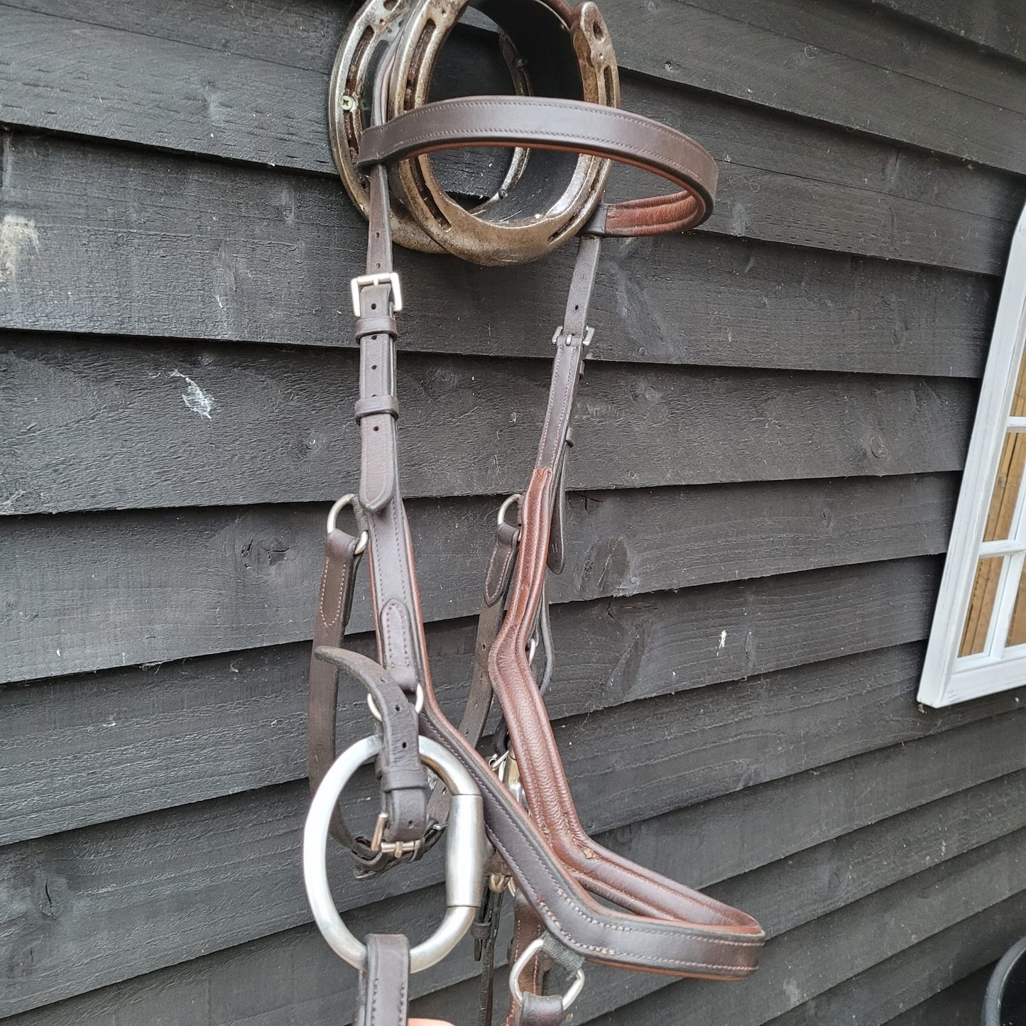 Micklam Bridal Brown Leather (Size LH) Complete with Reins, Bit and Martingale