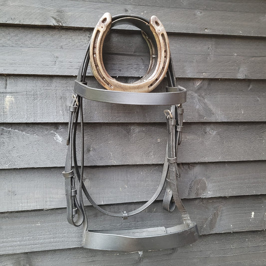 Black Hunter Bridle with reins (Size Cob)