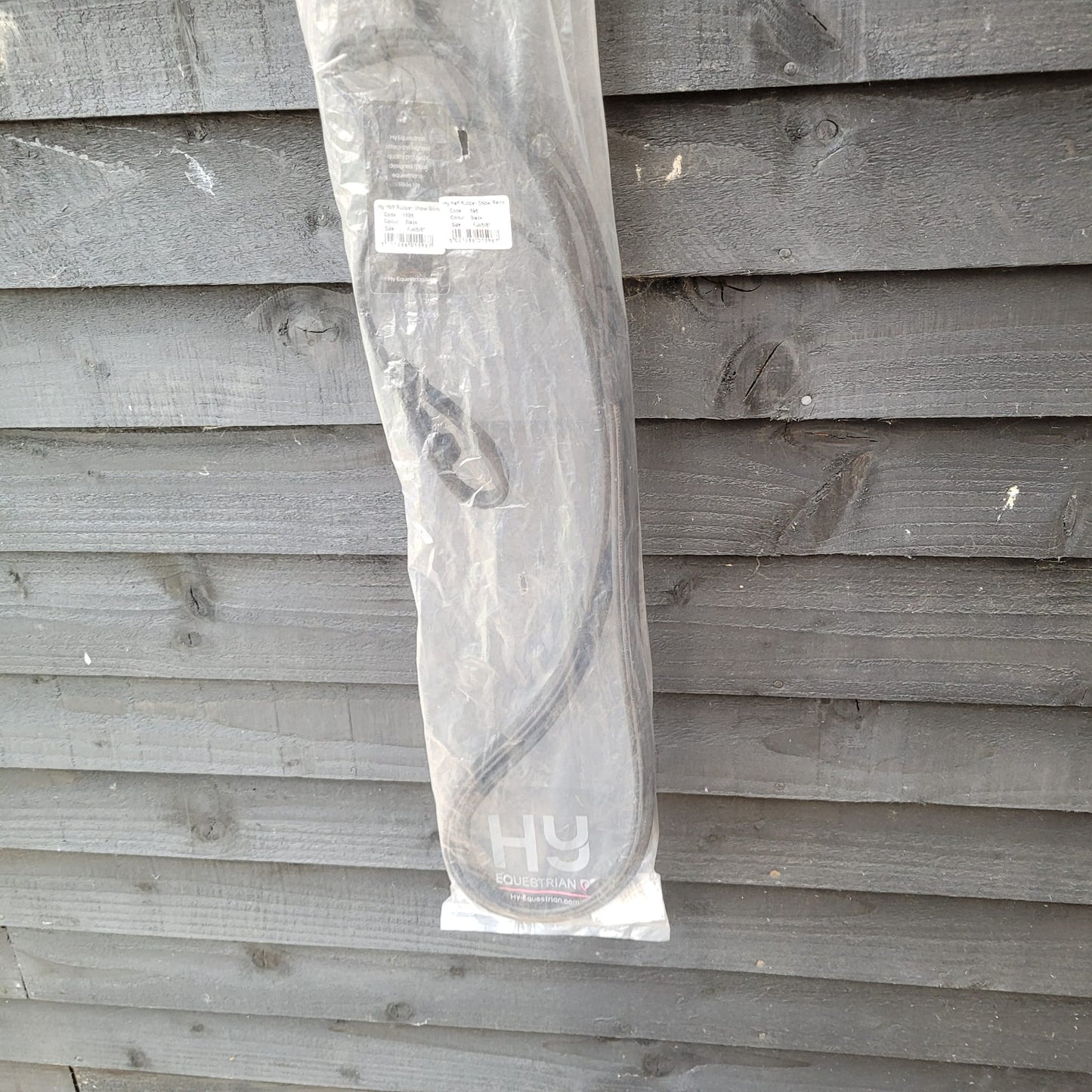 NEW Hy Half Rubber Black Reins Size Full