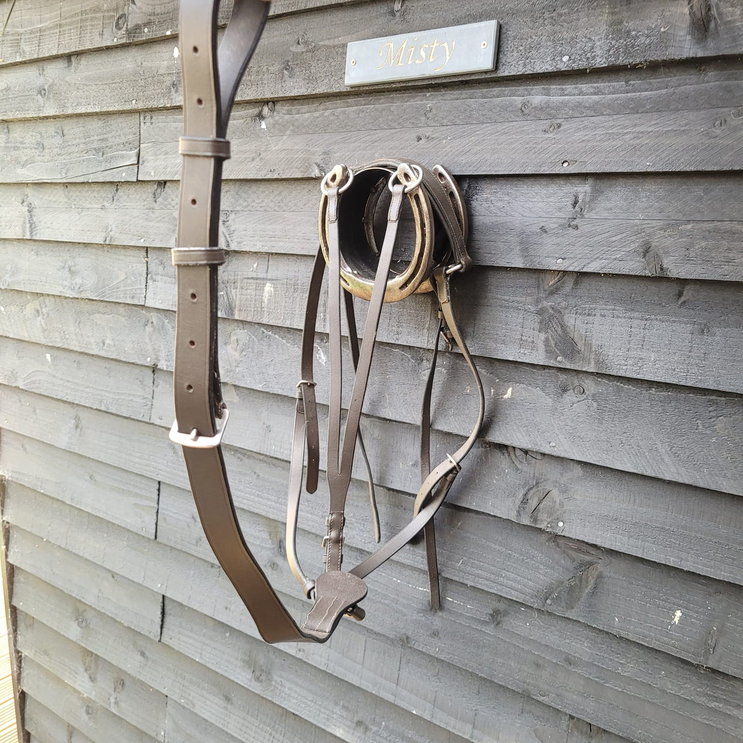 Brown Leather Breastplate Size Cob Excellent Condition