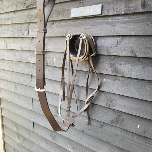 Brown Leather Breastplate Size Cob Excellent Condition