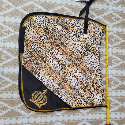 Leopard Print Full Size Dressage Saddle Pad Good Condition