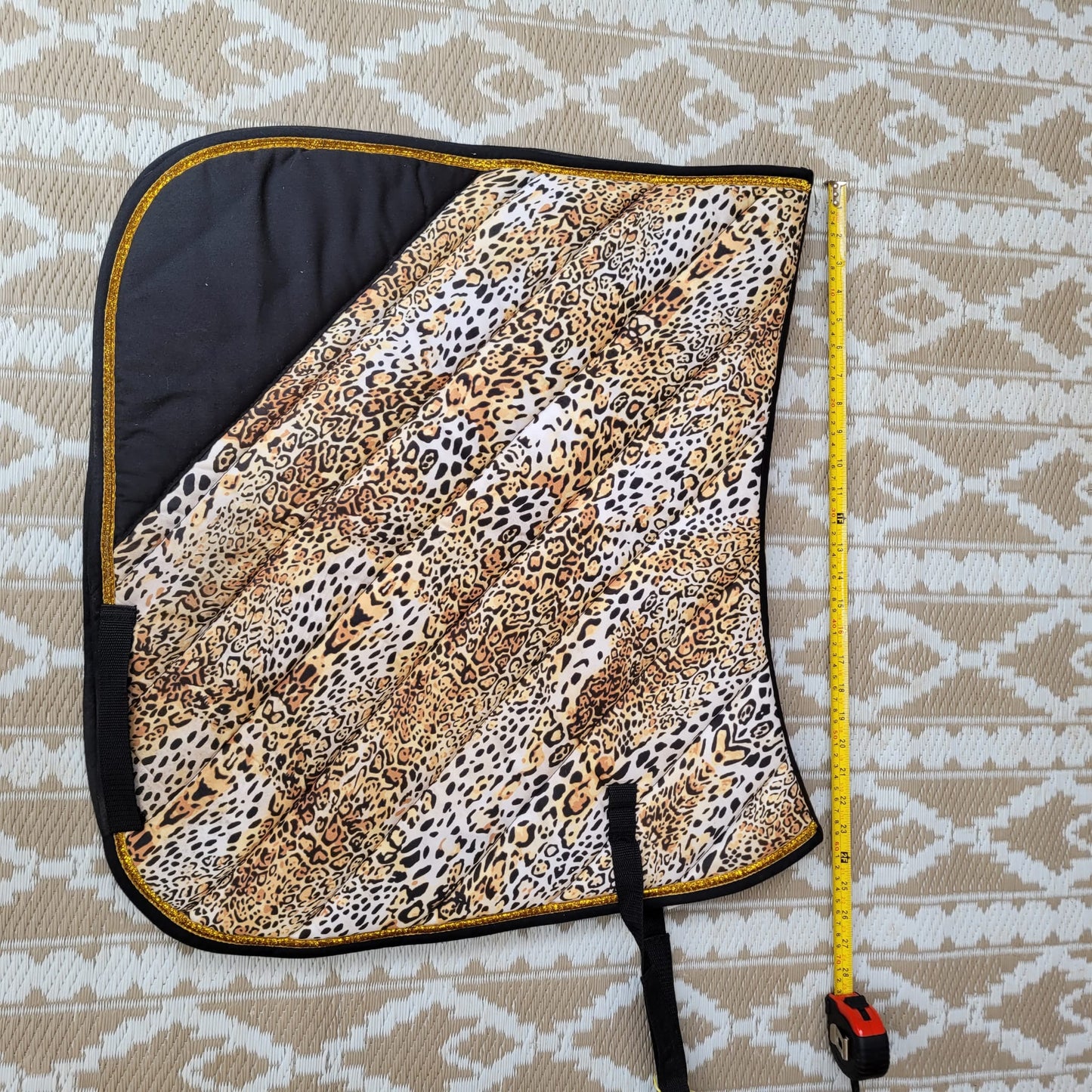 Leopard Print Full Size Dressage Saddle Pad Good Condition