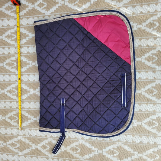 Blue/ Pink Full Size Saddle Pad Good Condition