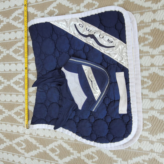 Animo Blue Saddle Pad and Ears Size Pony/ Cob Good Condition