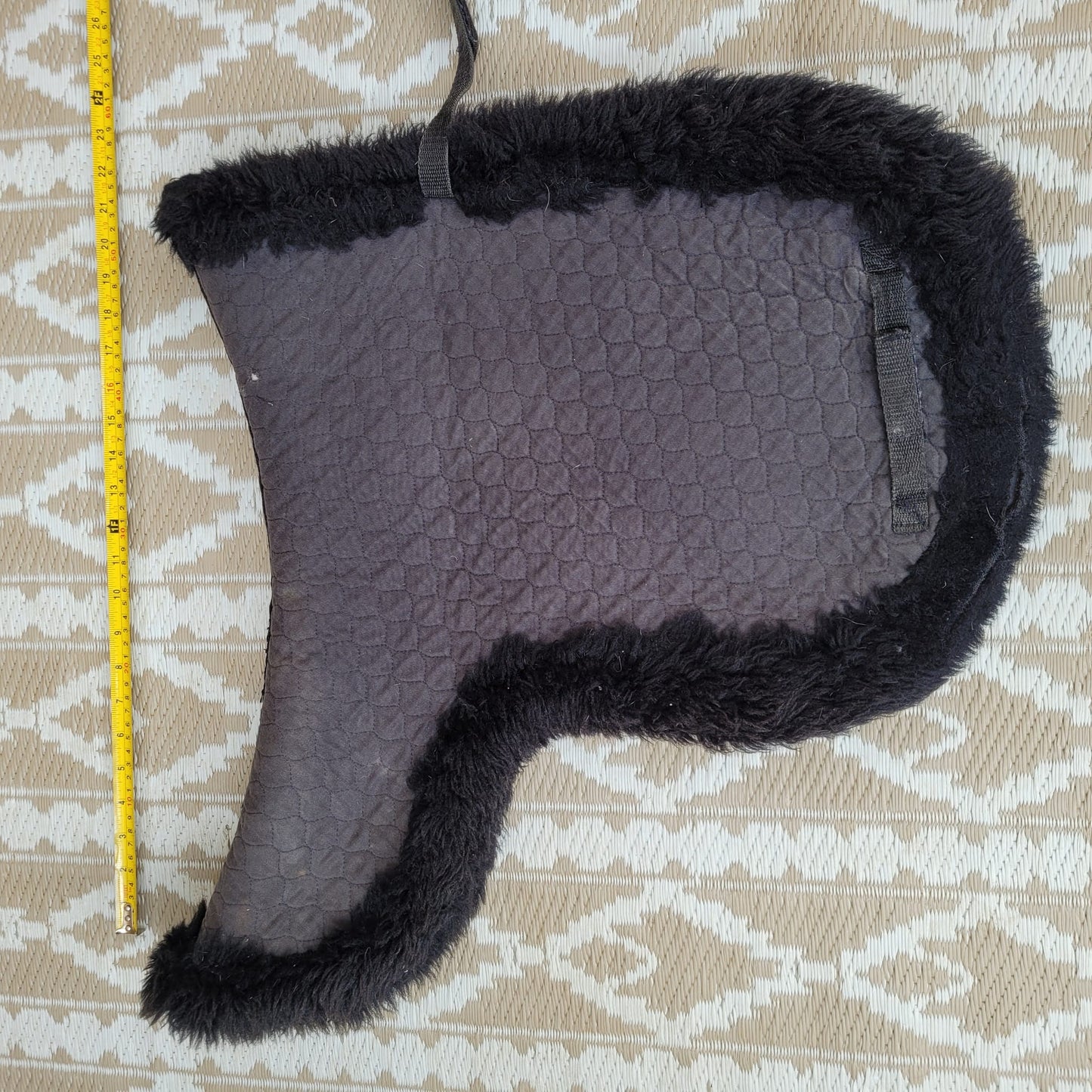 Black Griffin Hi Wither Sheep's Wool Numnah Size Full