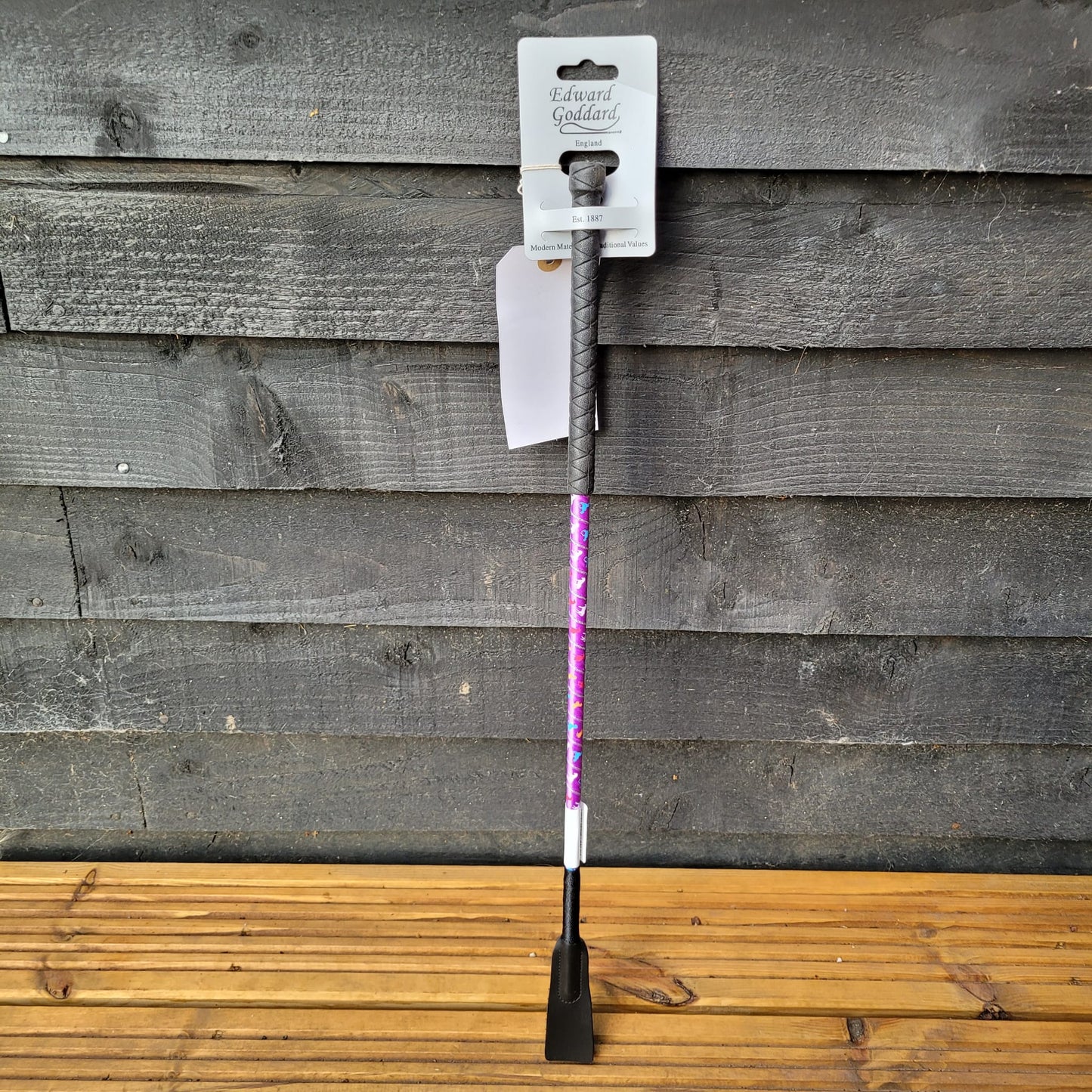 NEW Purple Edward Goddard Riding Crop 55cm