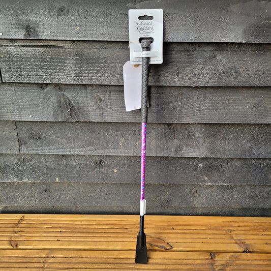 NEW Purple Edward Goddard Riding Crop 55cm