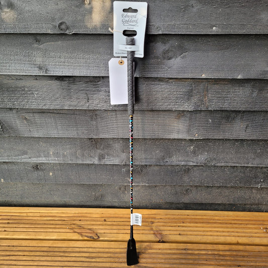 Black Edward Goddard Riding crop 66cm