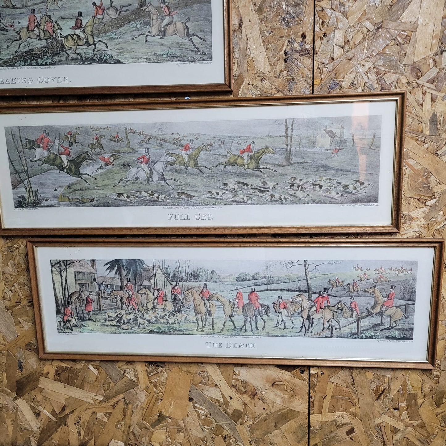 Set of Four Fox Hunting Prints