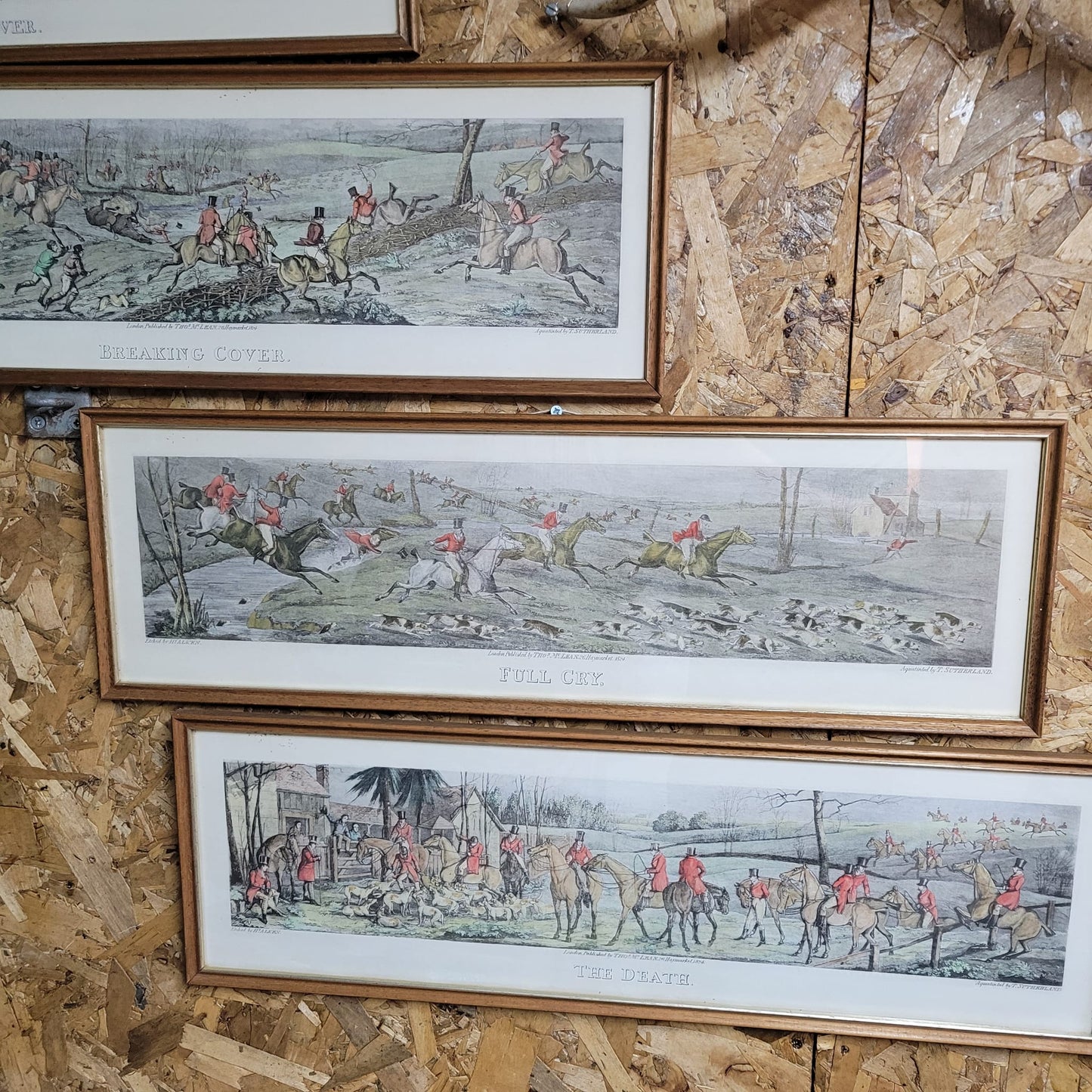 Set of Four Fox Hunting Prints