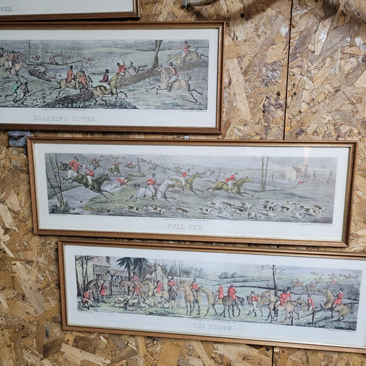 Set of Four Fox Hunting Prints