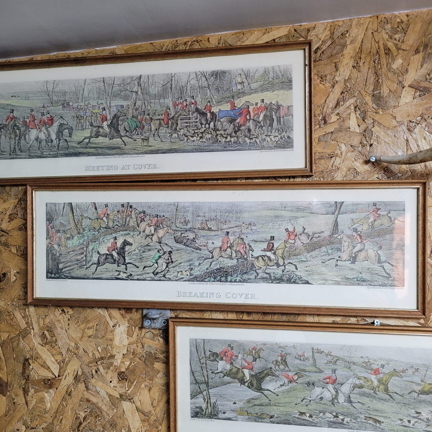 Set of Four Fox Hunting Prints