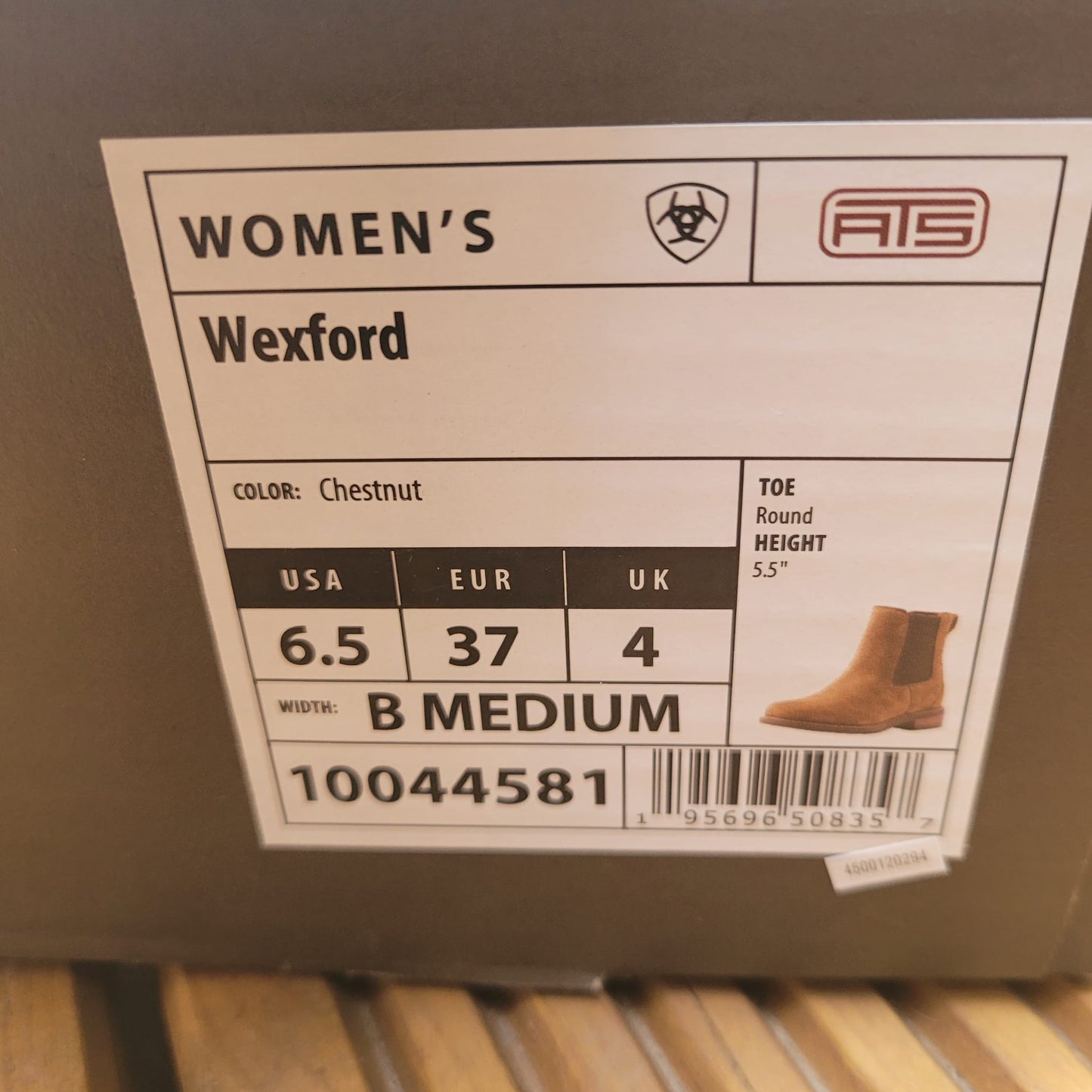 NEW Womens UK4 Ariat Wexford Waterproof Chelsea Boot Saddle Suede