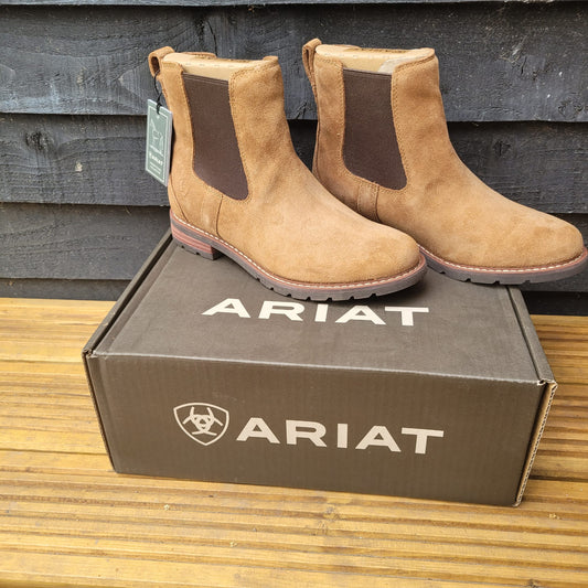 NEW Womens UK4 Ariat Wexford Waterproof Chelsea Boot Saddle Suede