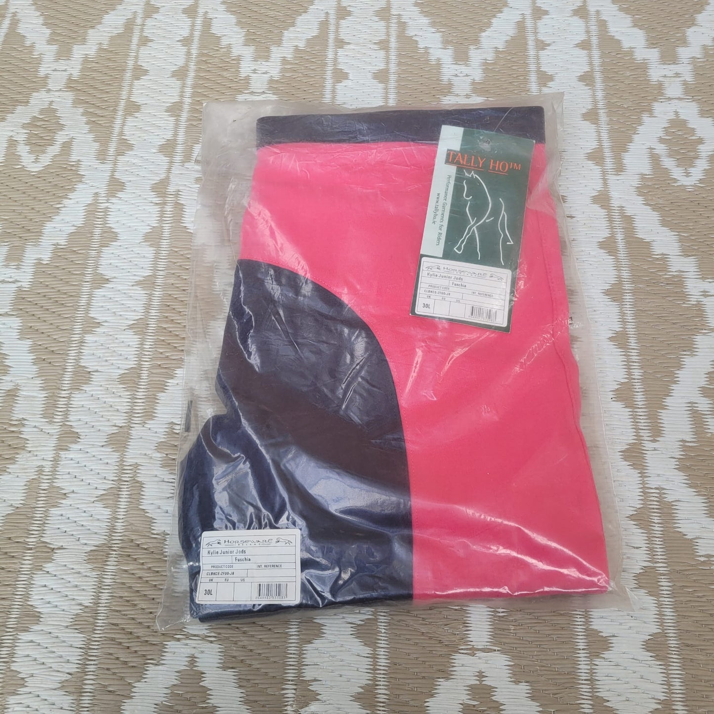 NEW Girls Tally HO Blue/ Pink Jodhpurs Size 30L UK12