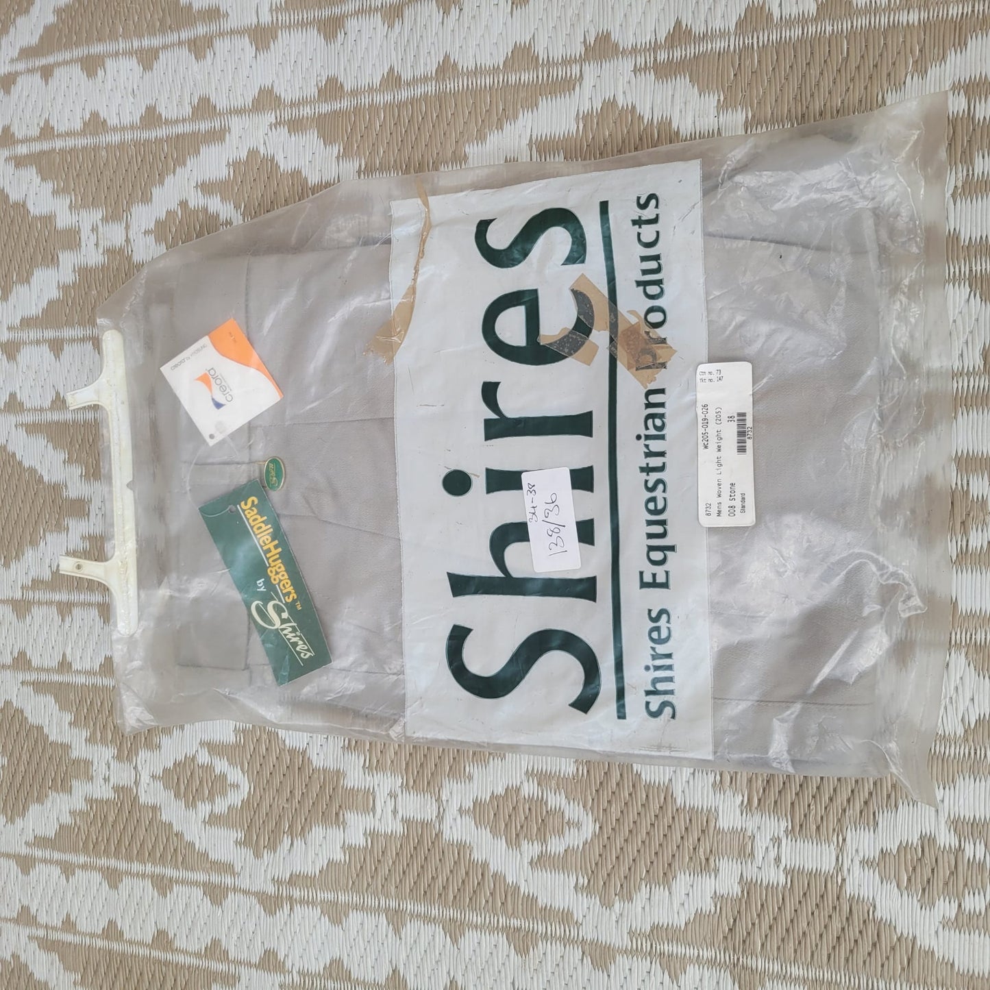 NEW Mens Stone Grey Shires Jodhpurs 38 Waist