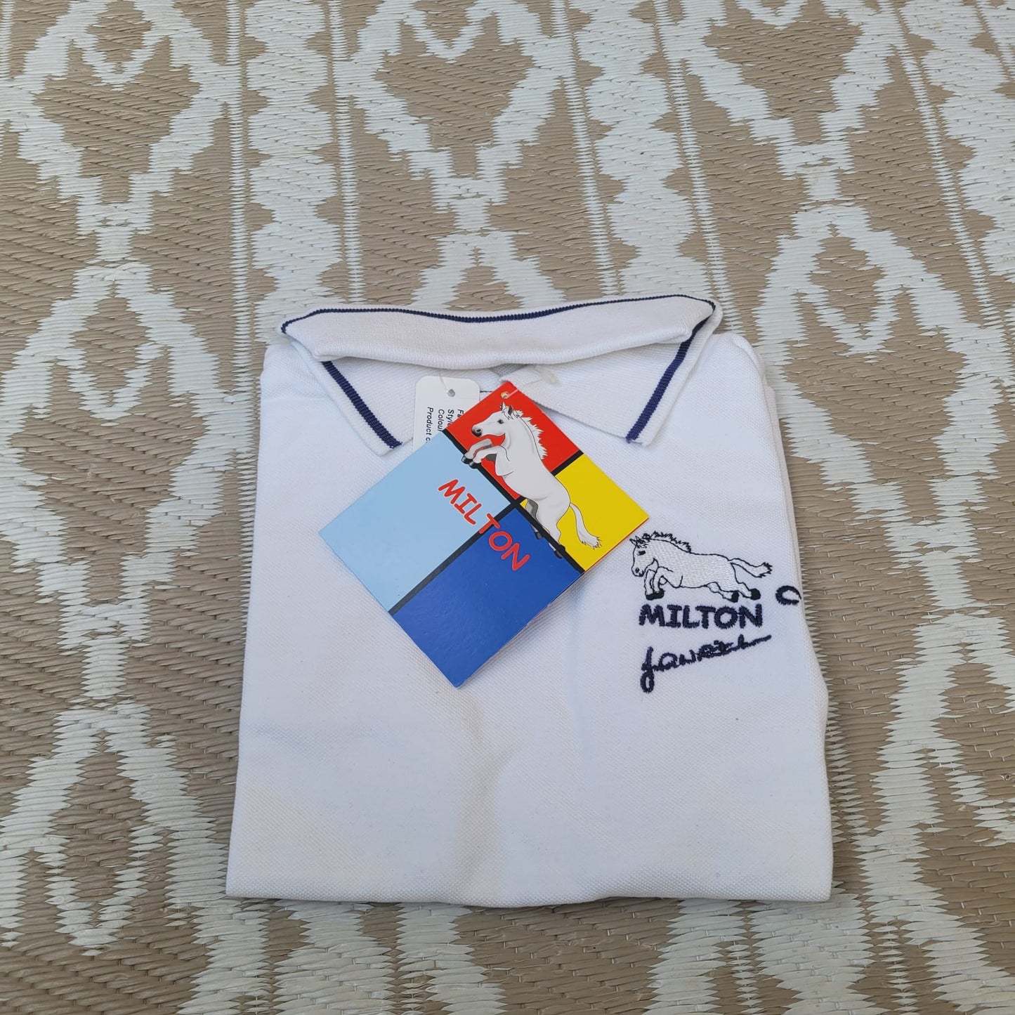New Kids Milton White Polo Shirt size 7/8 Years