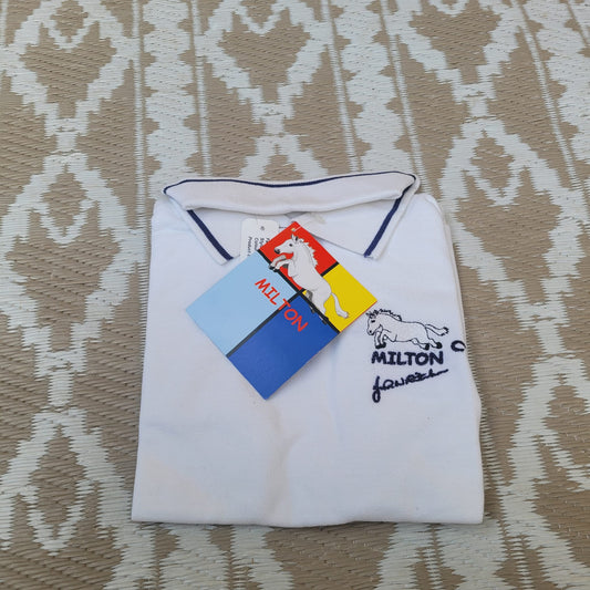 New Kids Milton White Polo Shirt size 7/8 Years