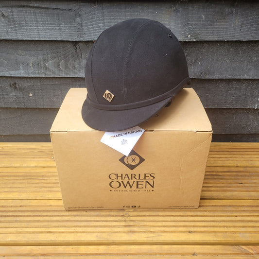 NEW Charles Owen YR8 Black Riding Hat Size 7/ 57cm