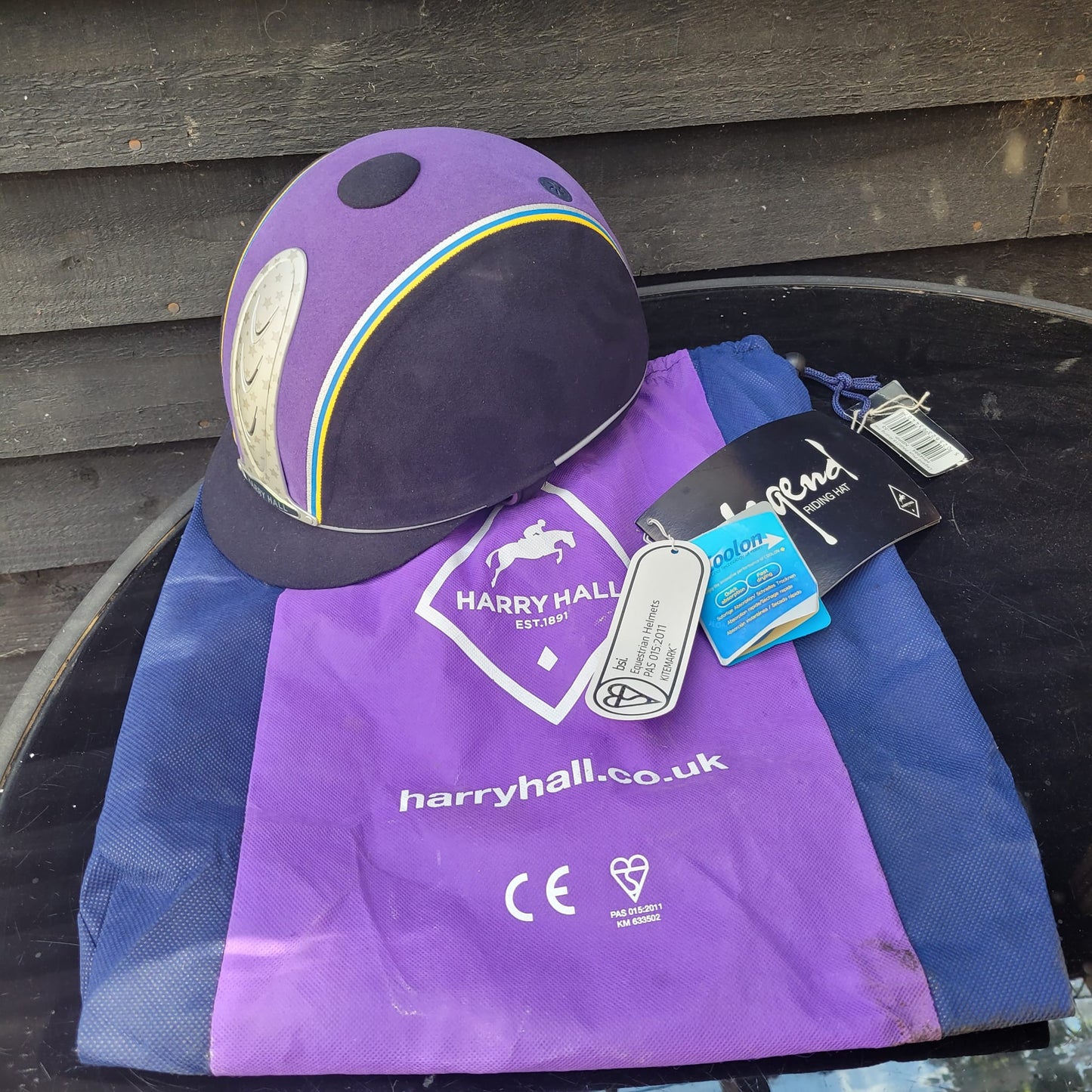 NEW Purple Harry Hall Legend Riding Hat Size 6 1/2 53cm