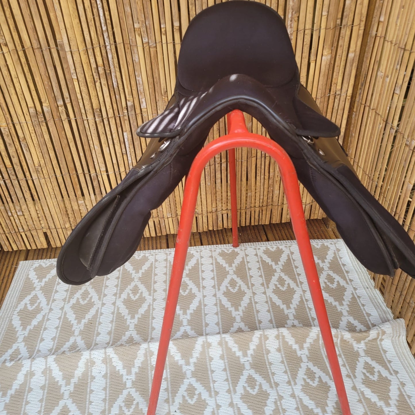 Rhinegold Black 16" Extra Wide Pony Saddle