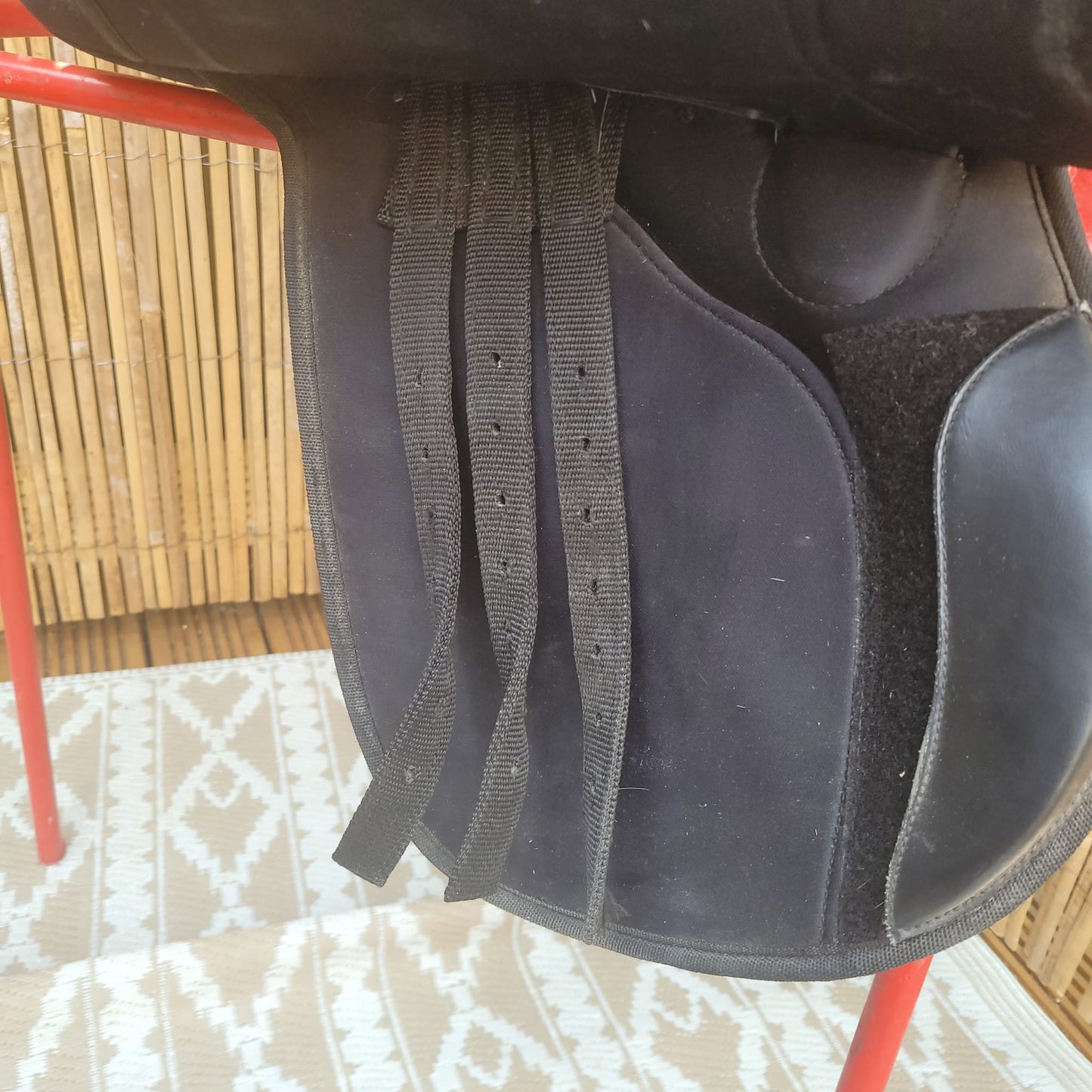 Rhinegold Black 16" Extra Wide Pony Saddle