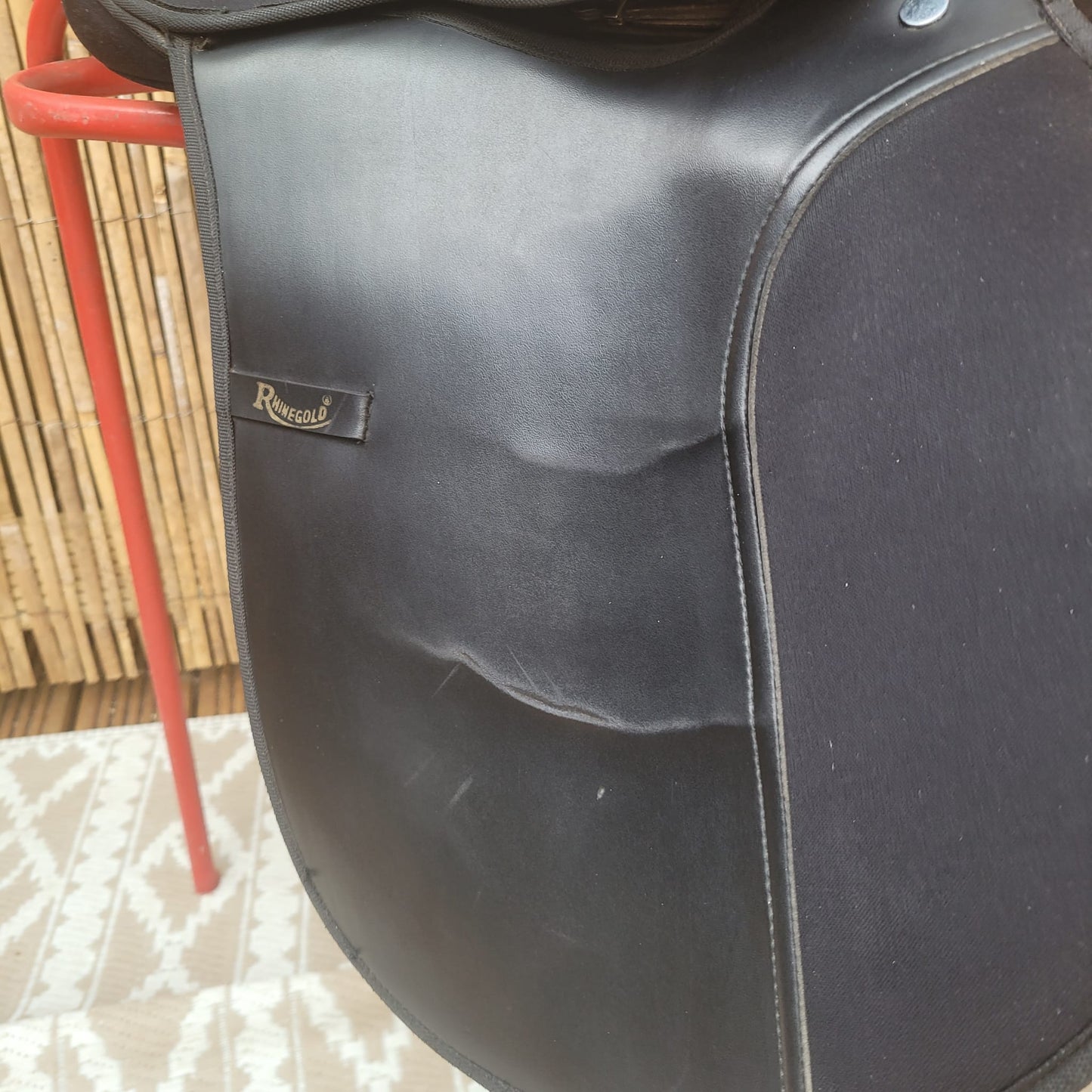 Rhinegold Black 16" Extra Wide Pony Saddle