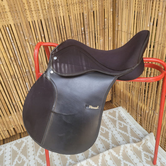 Rhinegold Black 16" Extra Wide Pony Saddle