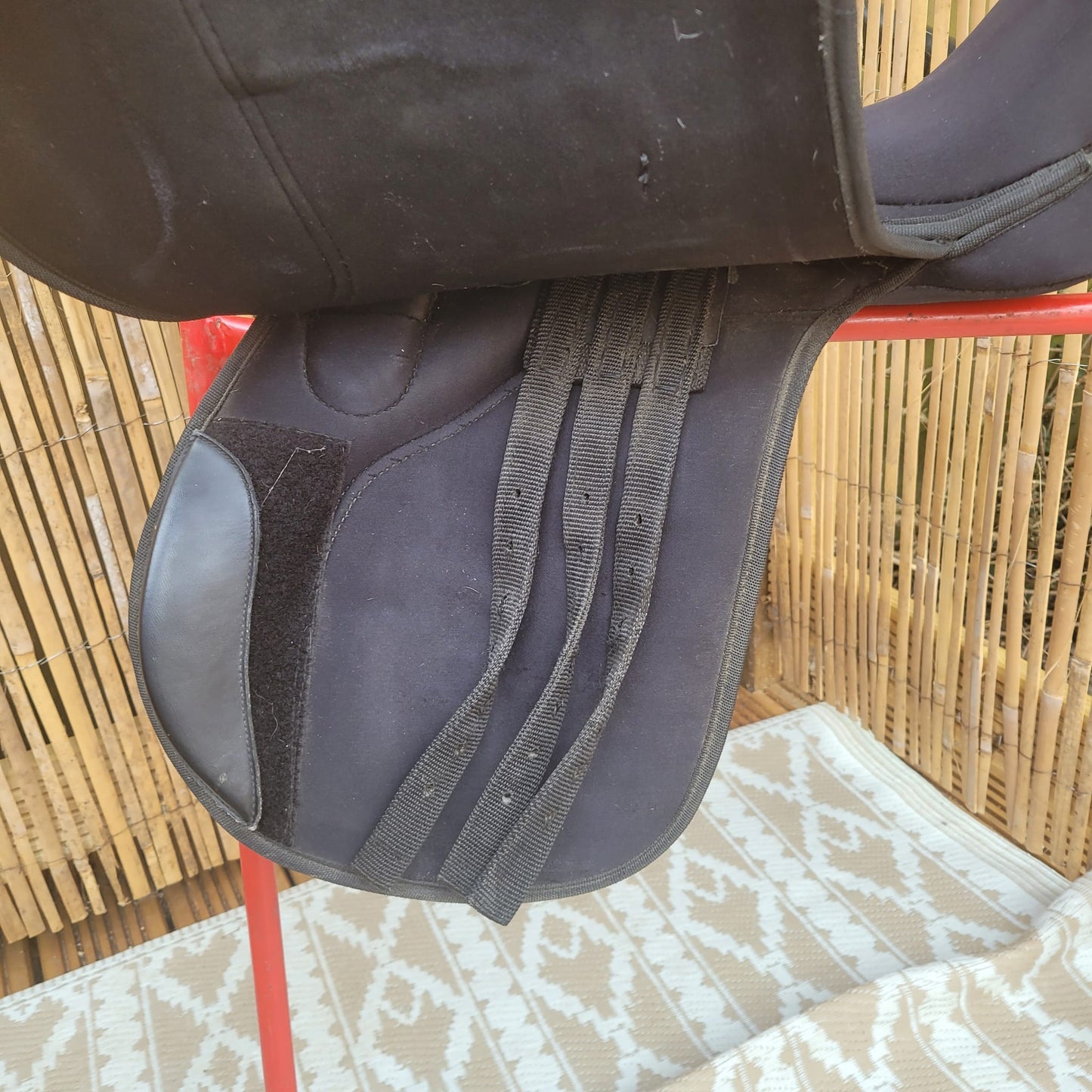Rhinegold Black 16" Extra Wide Pony Saddle
