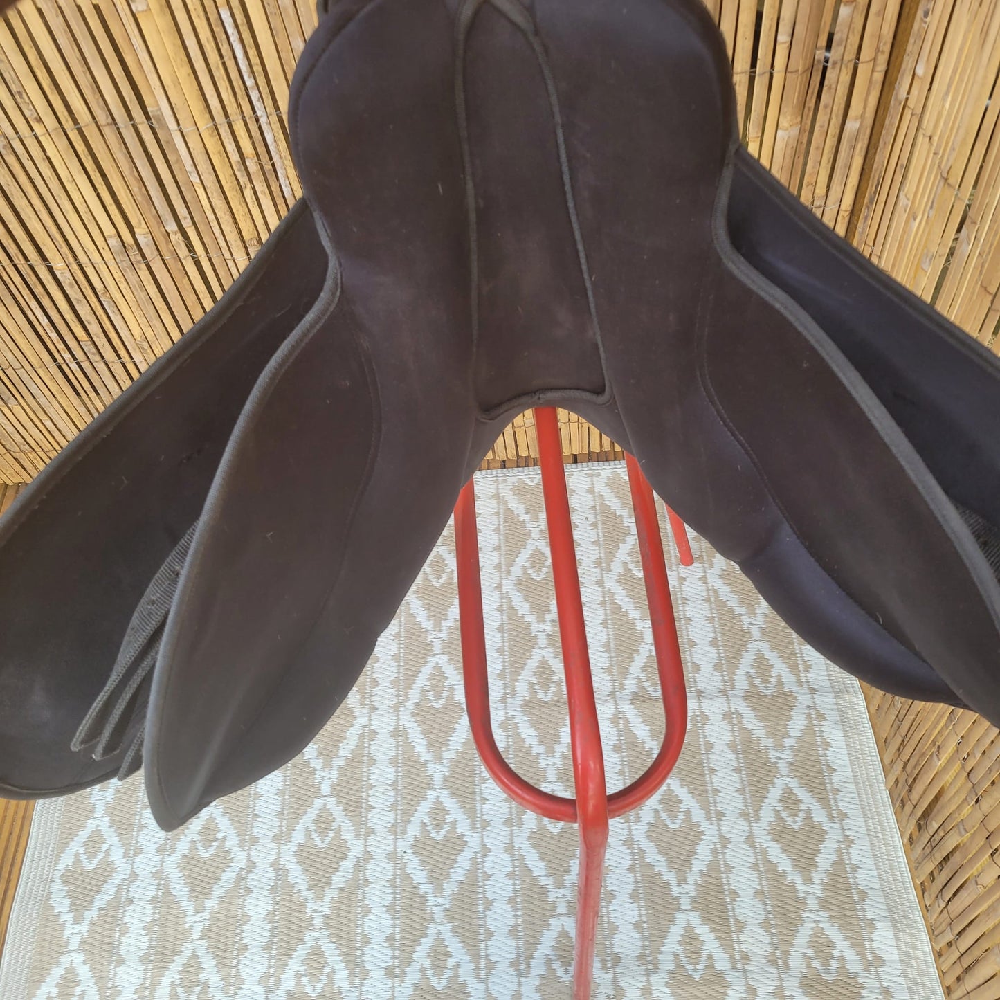 Rhinegold Black 16" Extra Wide Pony Saddle