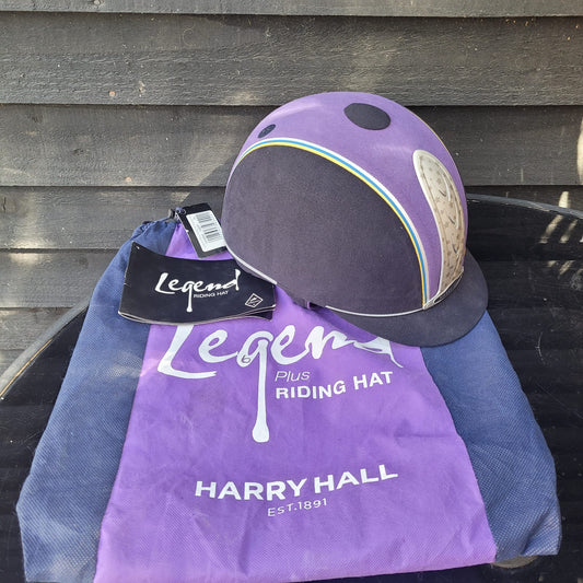 NEW Purple Harry Hall Legend Riding Hat Size 6 5/8 54cm