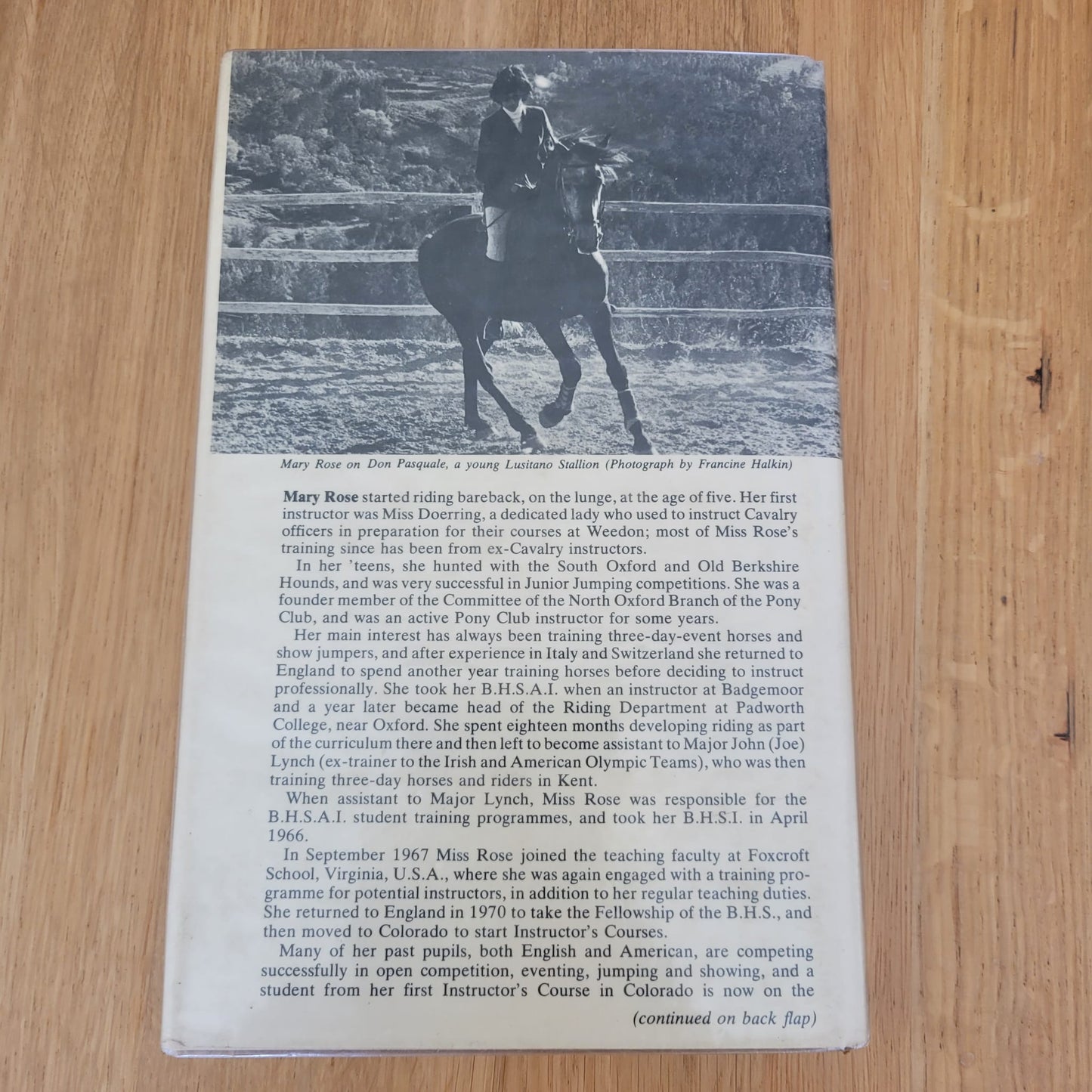 Training Your Horse By Mary Rose FBHS Book