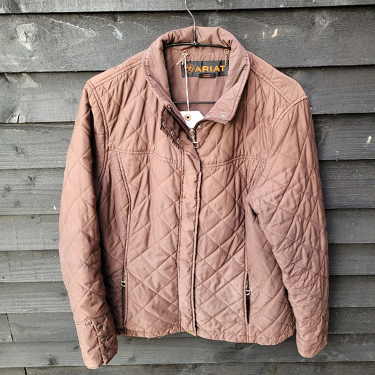 Ladies Brown Ariat Lightweight Coat Size 12/14