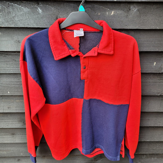 Mill Hill Red & Blue Rugby Style Top Size L