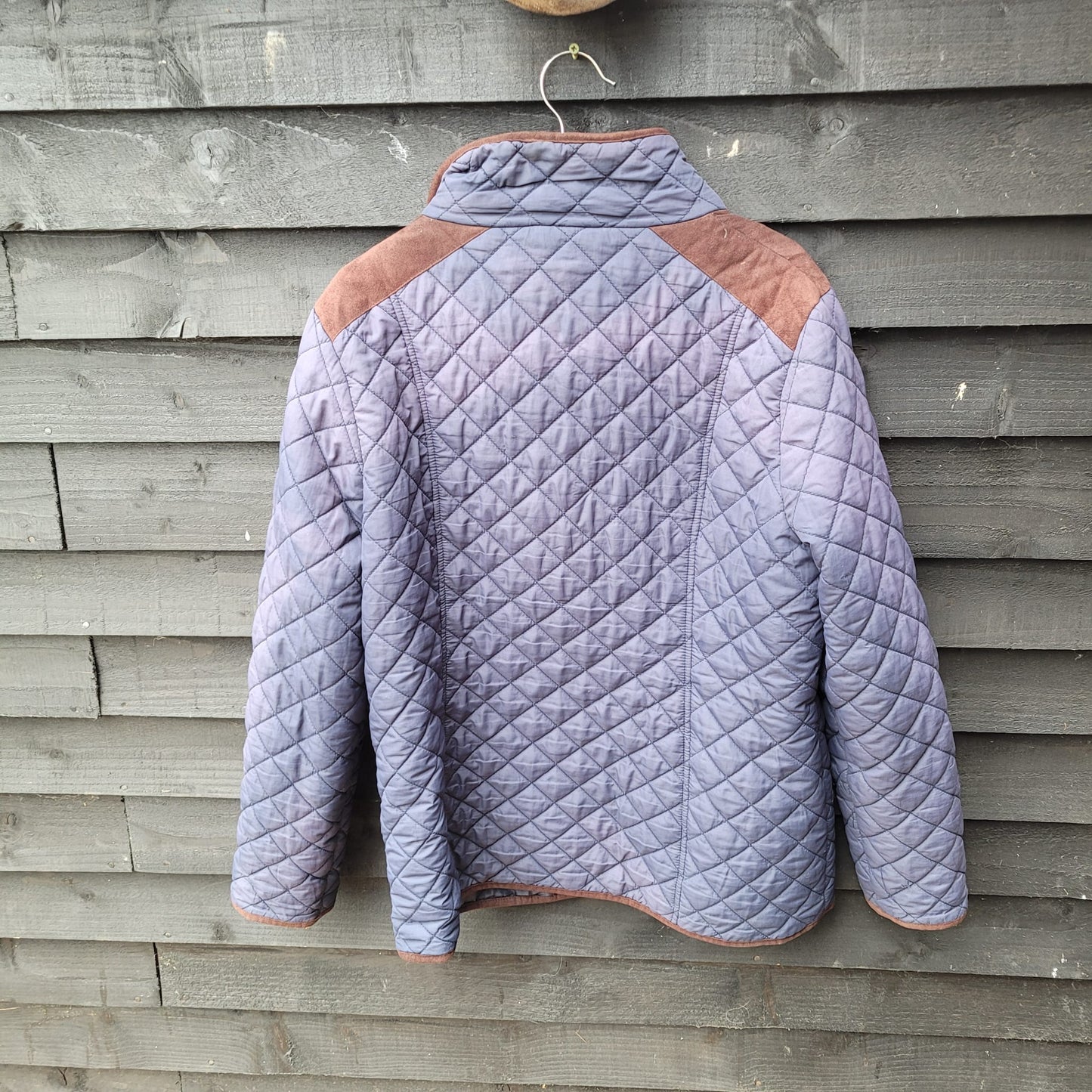 Blue / Brown Quilted Jacket UK 14/16