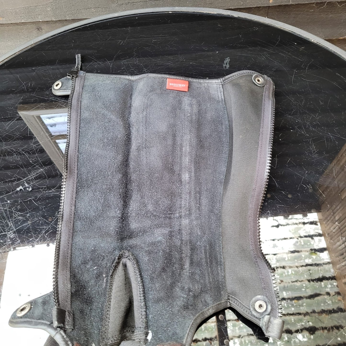 Bridleway Black Half Chaps Size Large